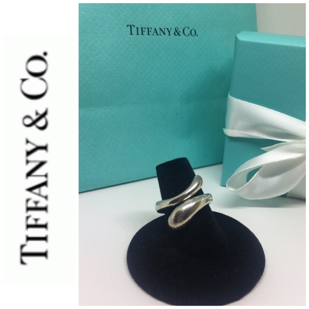 Tiffany & Co Elsa Peretti Teardrop Ring SS size 7